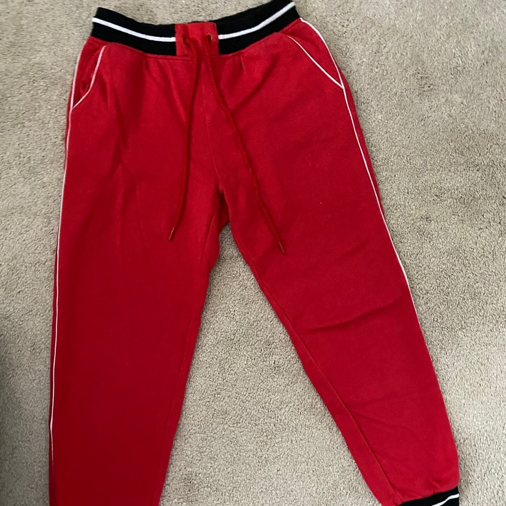 red garage jogger sweatpants